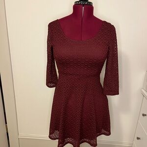 burgundy dress
